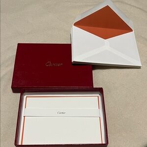 Cartier Red and Orange Stationery Set